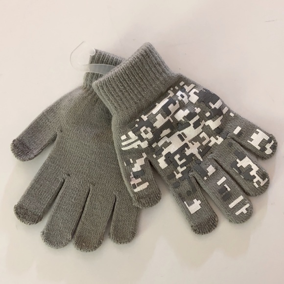 Child’s Tech Touch Gray Gloves OS NWT - Picture 3 of 3